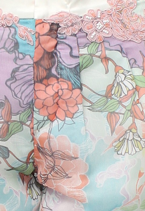 กางเกงลายดอกไม้ สีพาสเทล
