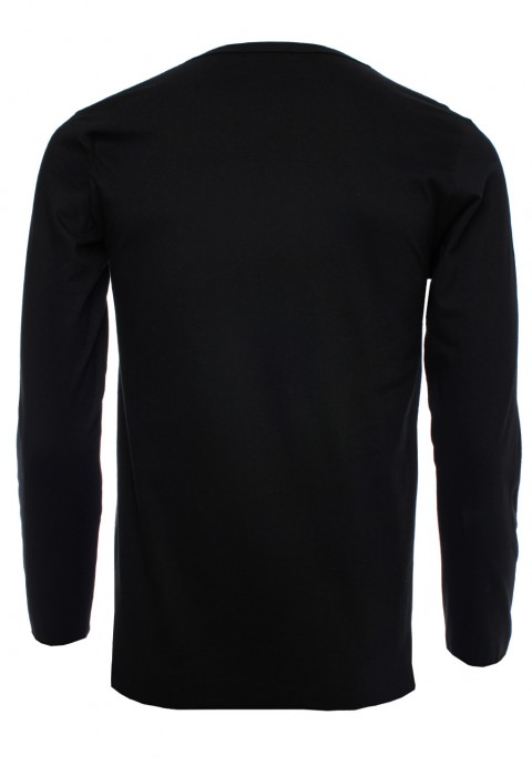 เสื้อยีดแขนยาวสีดำพิมพ์ลายทาง