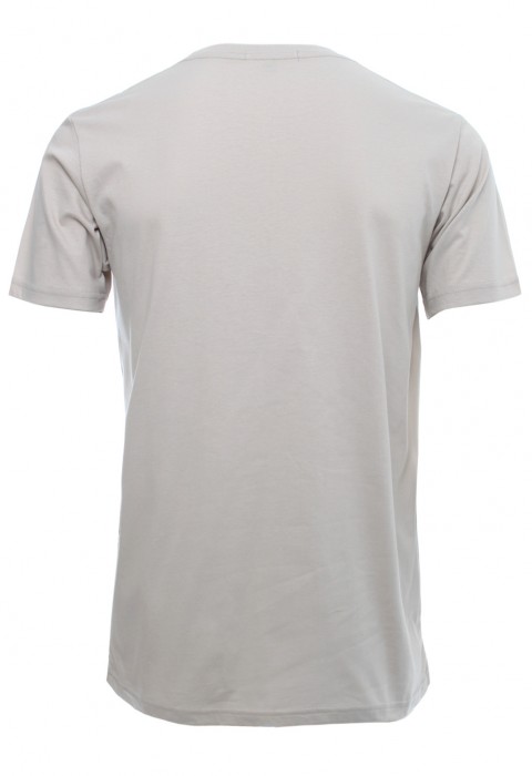 เสื้อยืดพิมพ์ลายสีเบจ