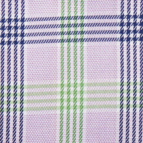 Pink/Green Windowpane Cotton Shirts