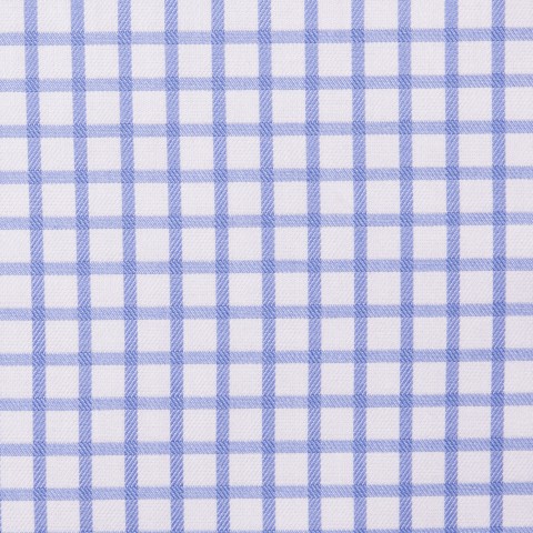 Light Blue Check Cotton Shirts