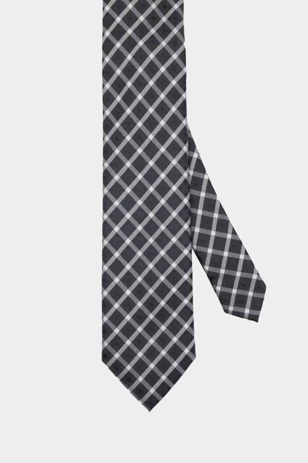 black check white necktie dgrie