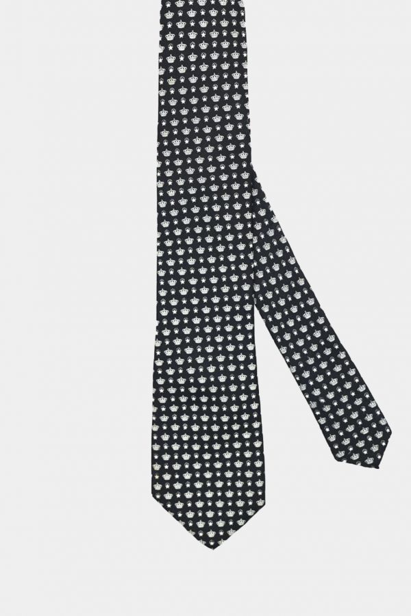 black crown texture necktie dgrie