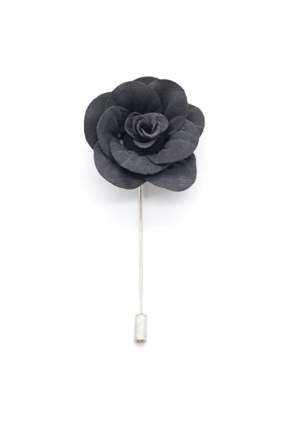 black rose flower lapel pin dgrie