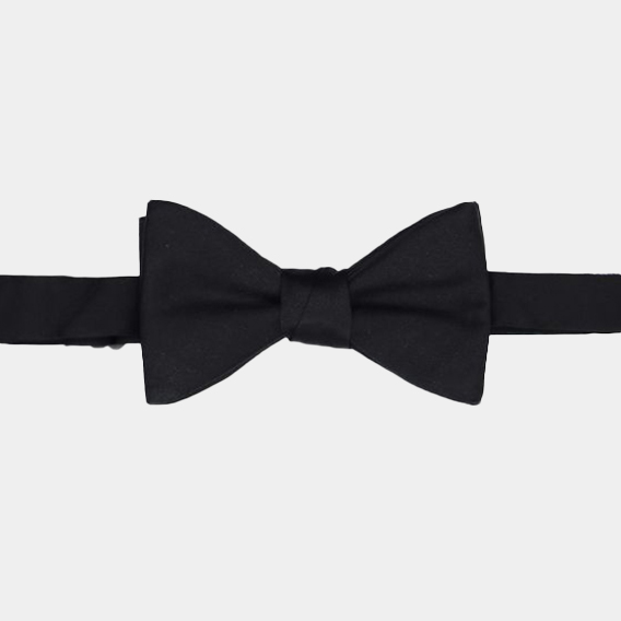 black satin bowtie dgrie 1