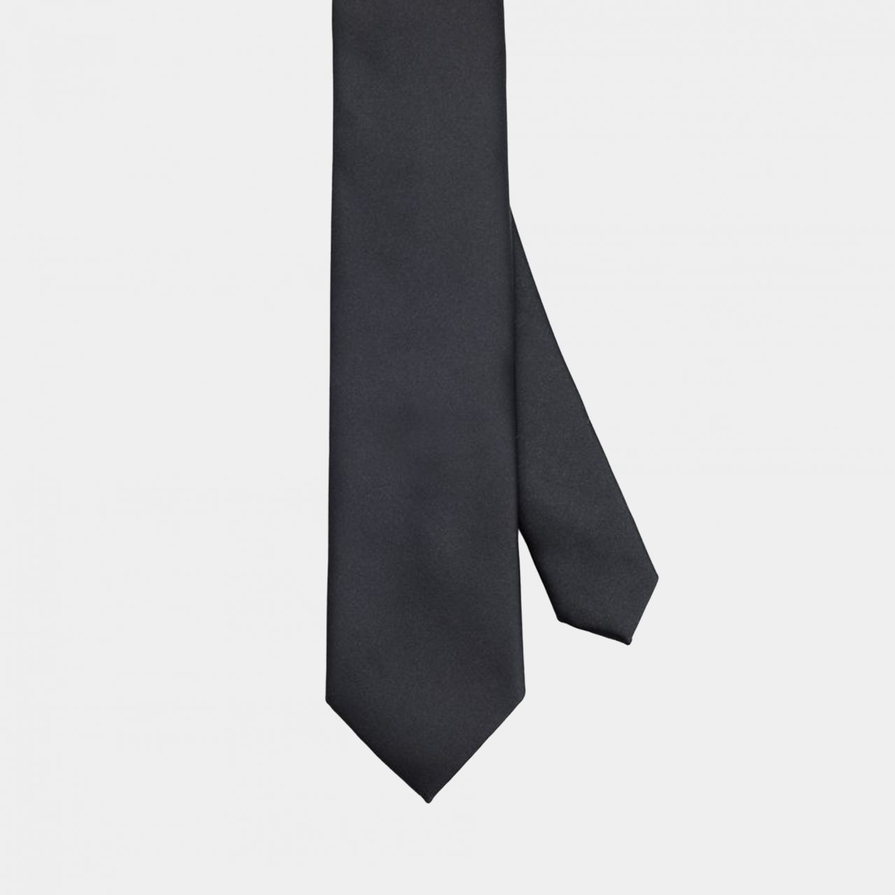 black satin plain necktie dgrie
