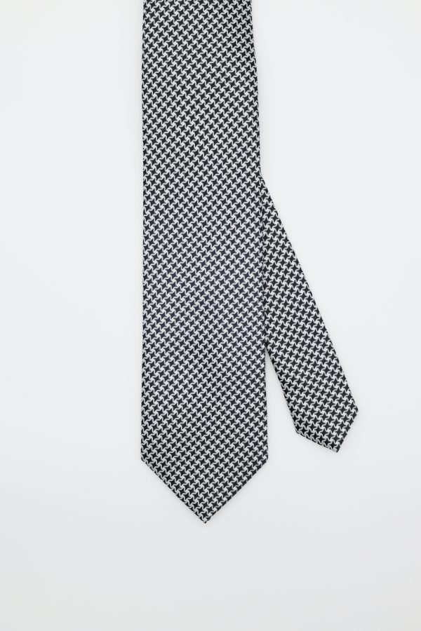 black texture houndstooth necktie dgrie