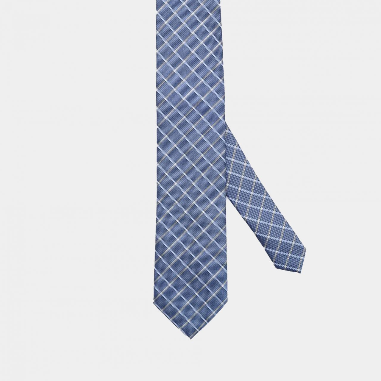 blue aegian check necktie dgrie 1