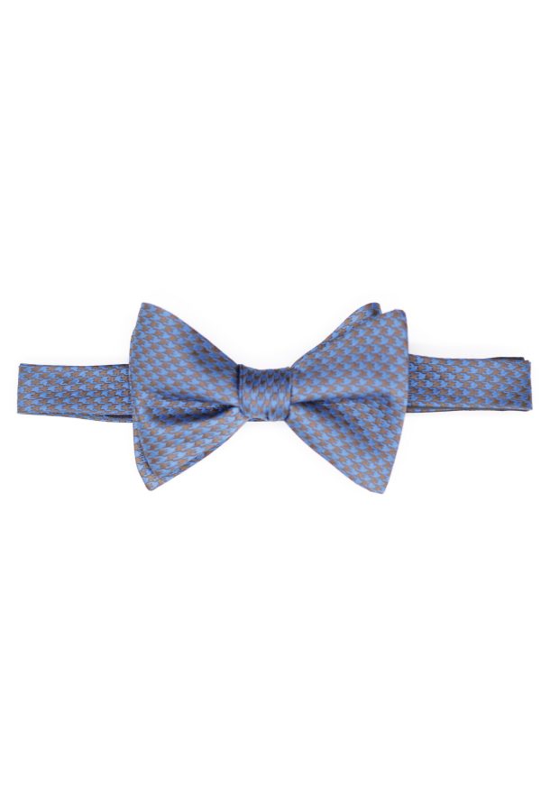 blue and brow houndstooth bowtie dgrie