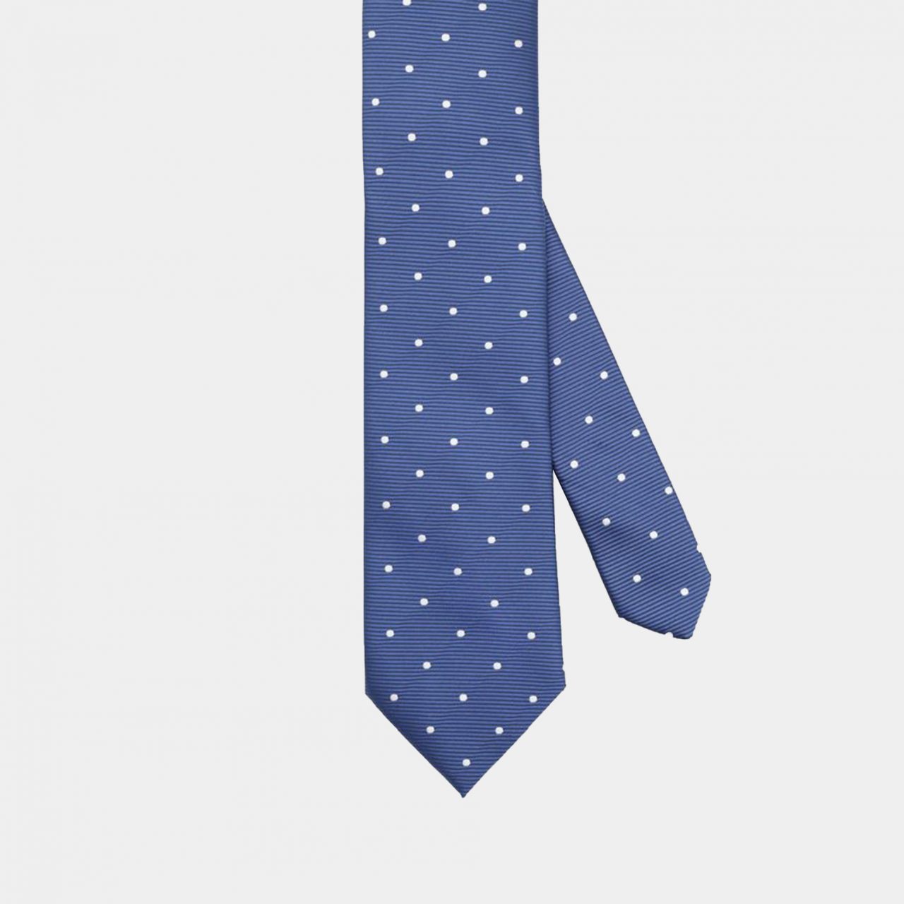 blue dot white necktie dgrie