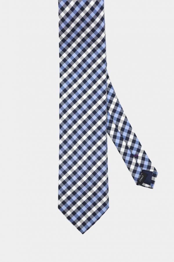 blue necktie check dgrie