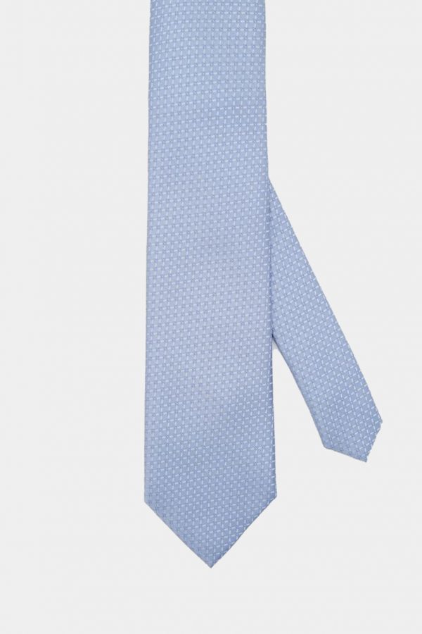 blue small check necktie dgrie 1
