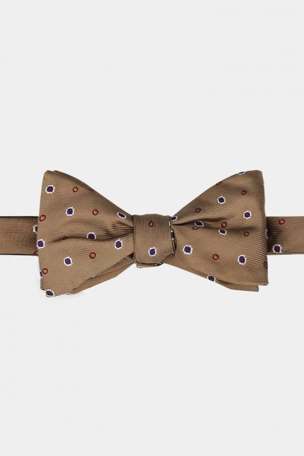 brow coffee dot white bowtie dgrie 1