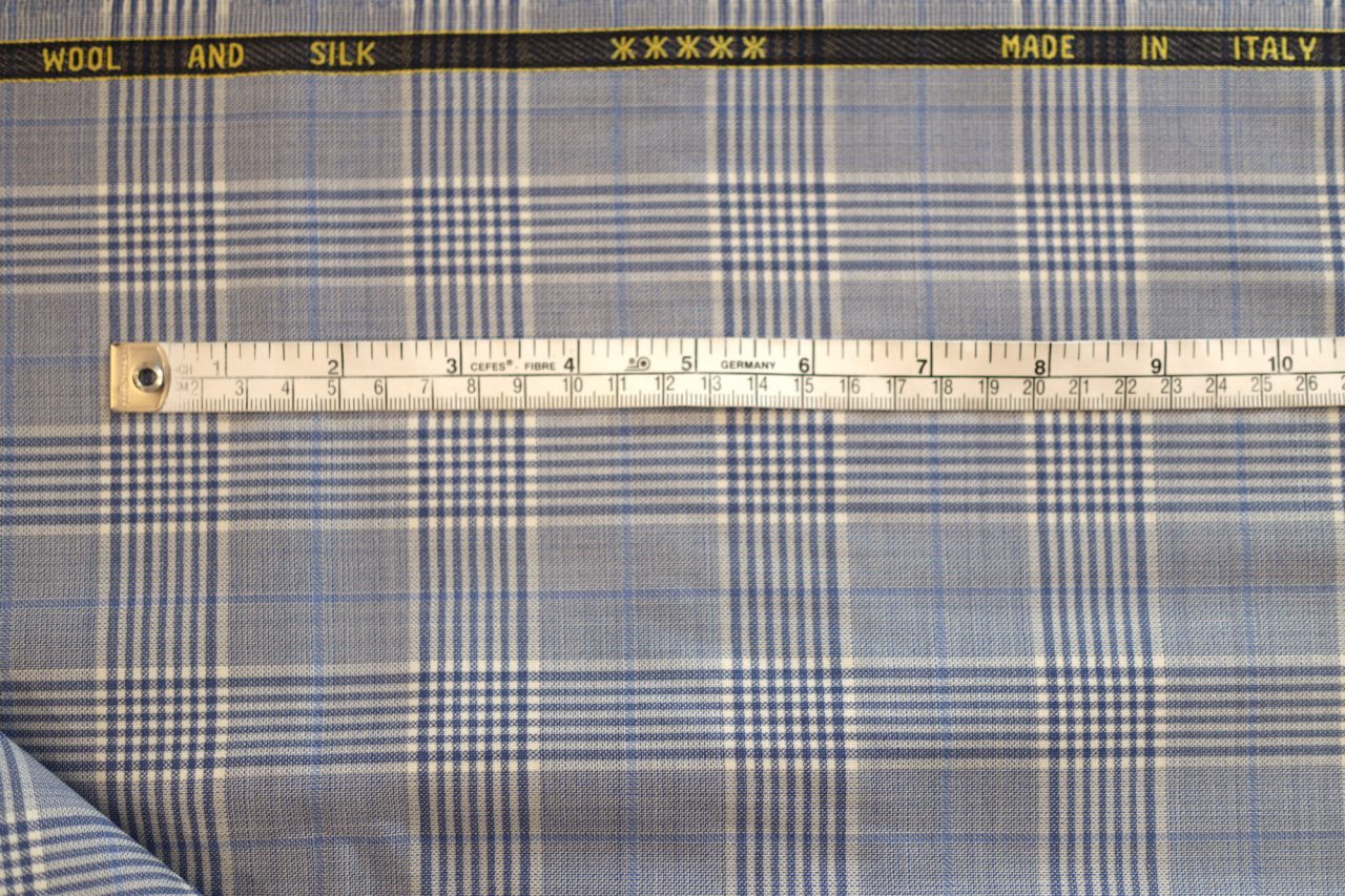 Custom Zegna Jacket Blue Prince of Wales - 90% W / 10% S