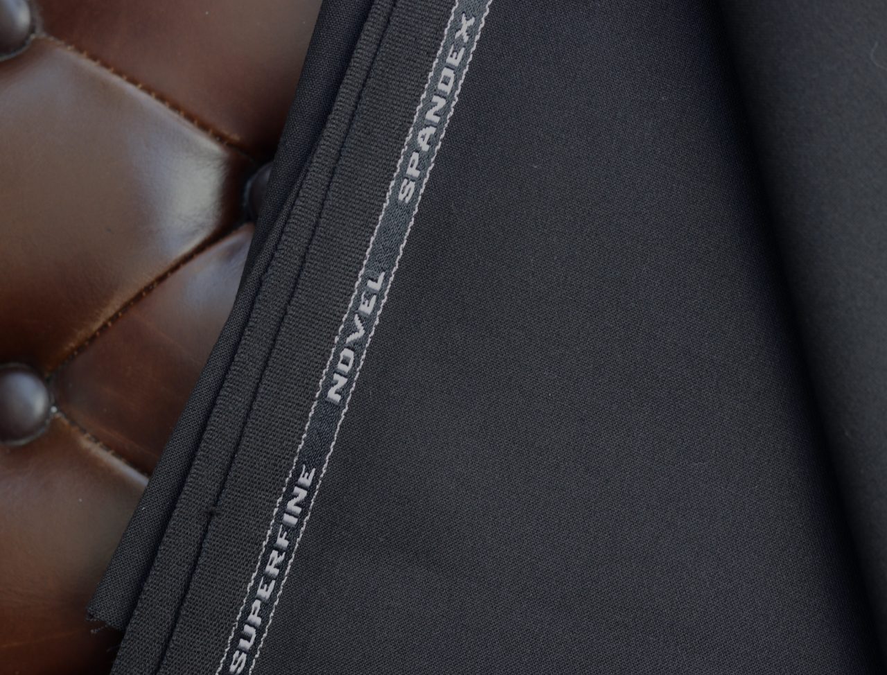 WOOL SPANDEX VERY BLACK PANTS: ตัดกางเกง