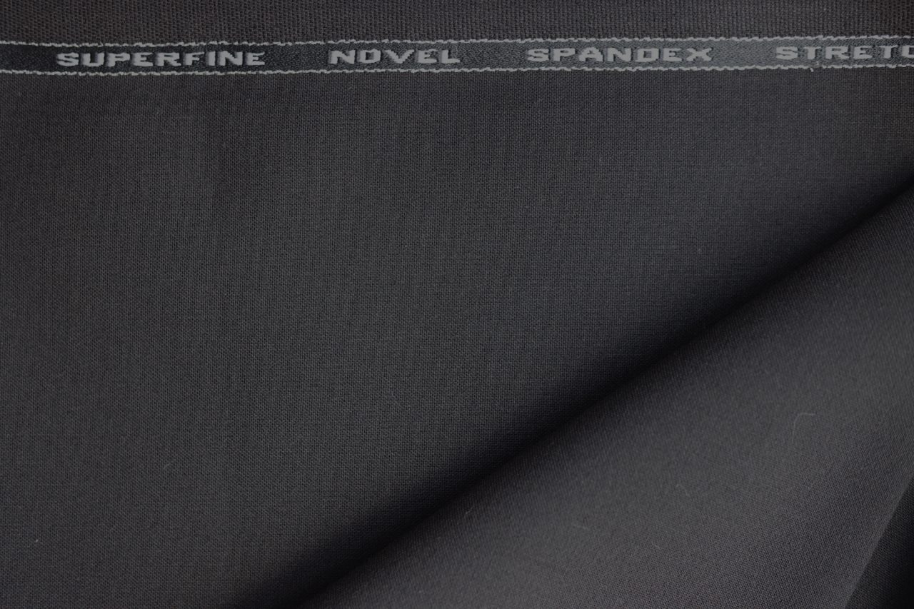 WOOL SPANDEX VERY BLACK PANTS: ตัดกางเกง