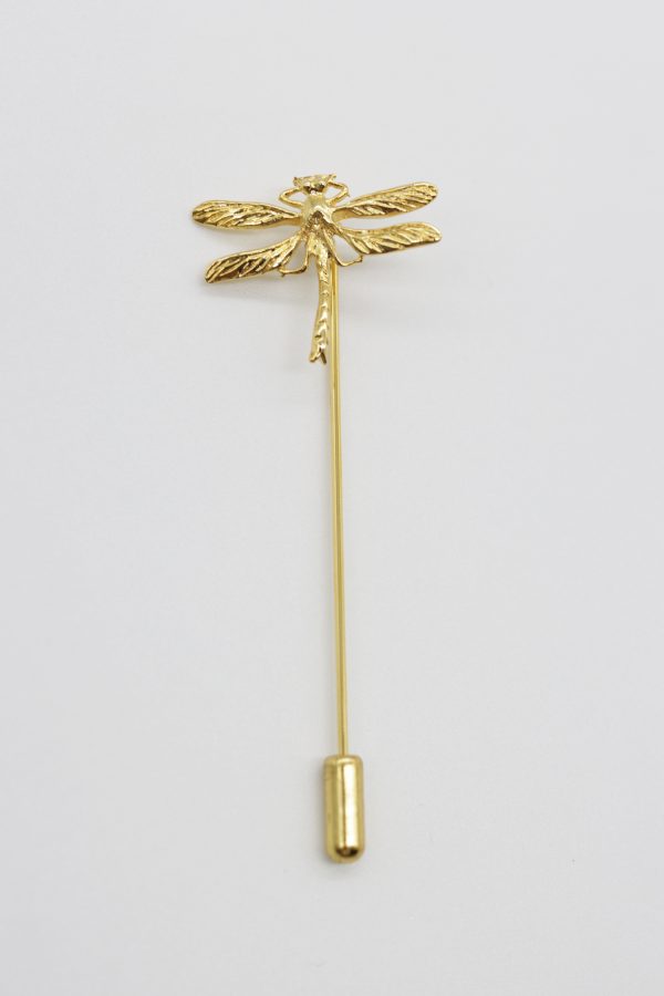 dragonfly gold lapel pin dgrie