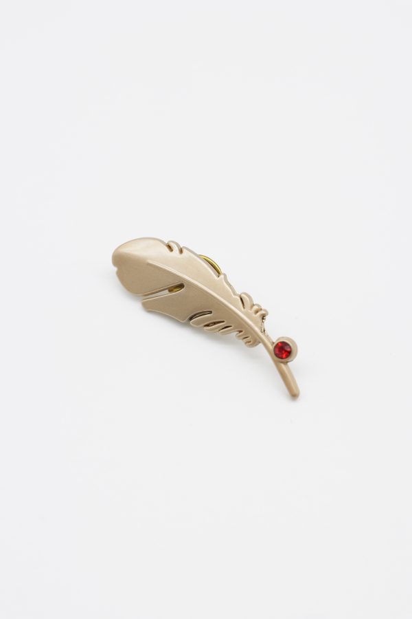 gold feather brooch dgrie