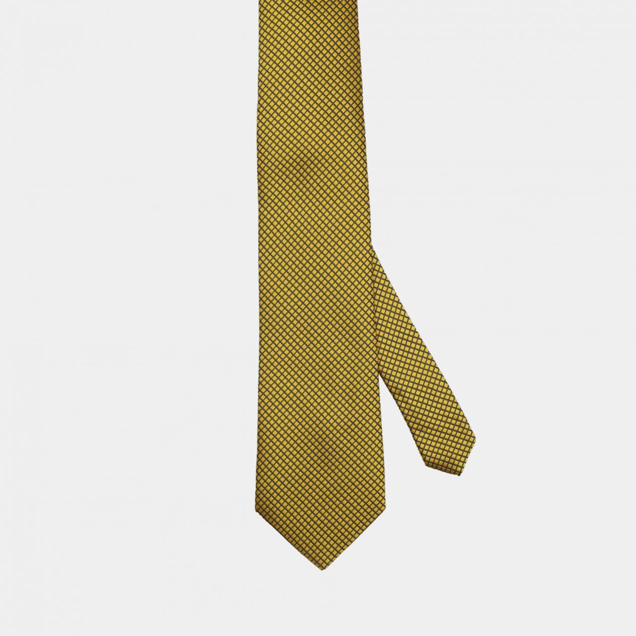 gold mini check necktie dgrie