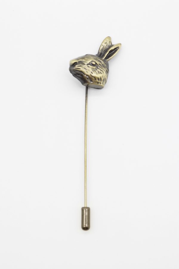 gold rabbit lapel pin dgrie
