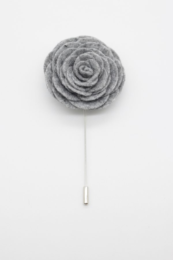 grey flannel flower lapel pin dgrie