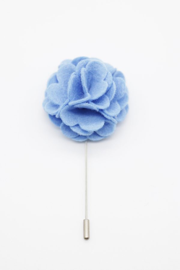 light blue flower lapel pin dgrie