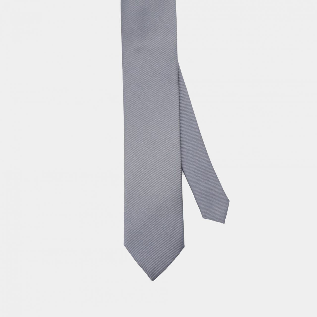 light gray plain necktie dgrie