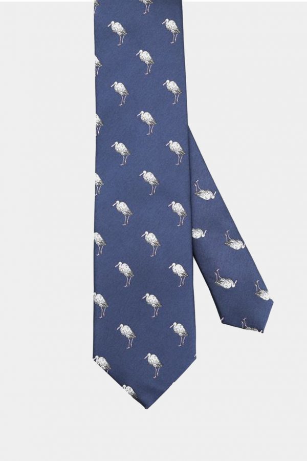 navy bird necktie dgrie