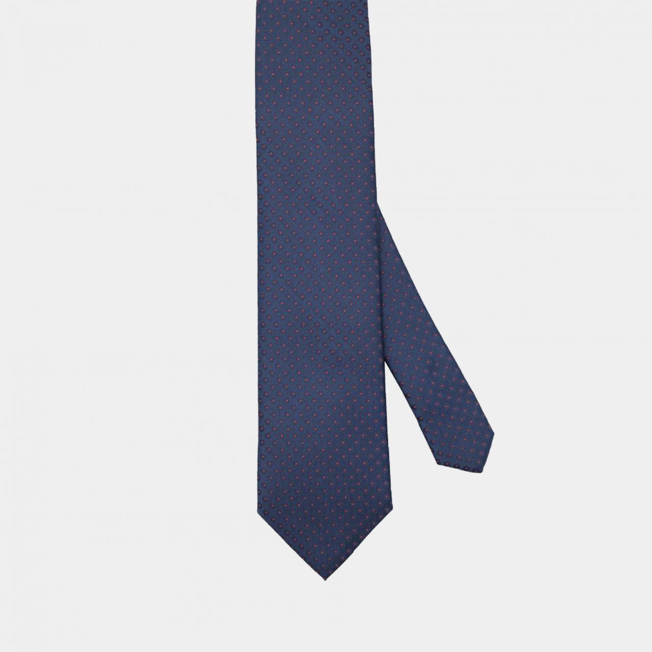 navy dot red necktie dgrie