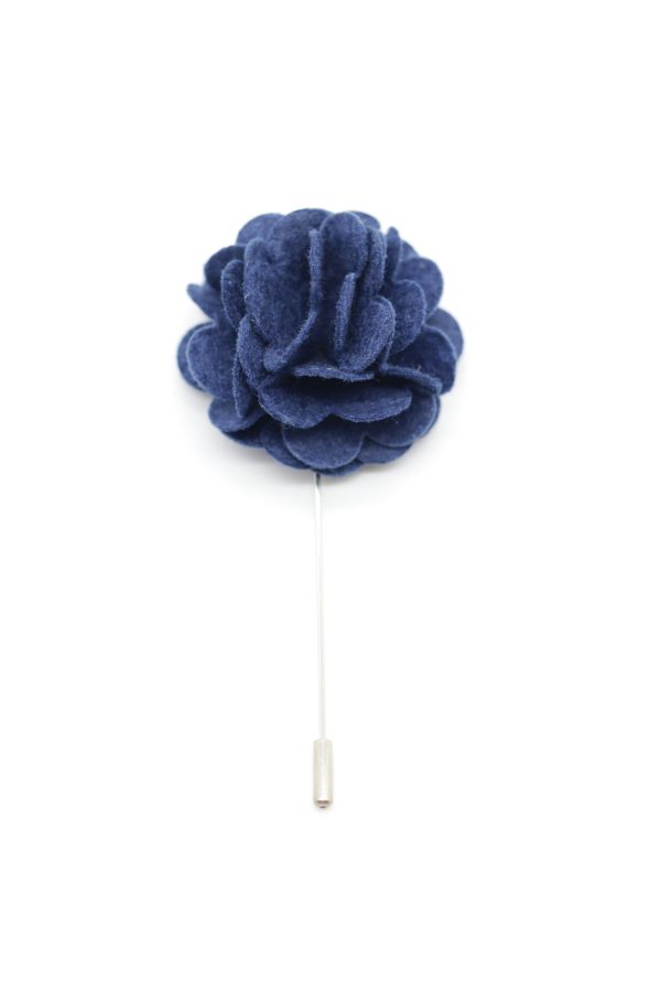 navy flower lapel pin dgrie