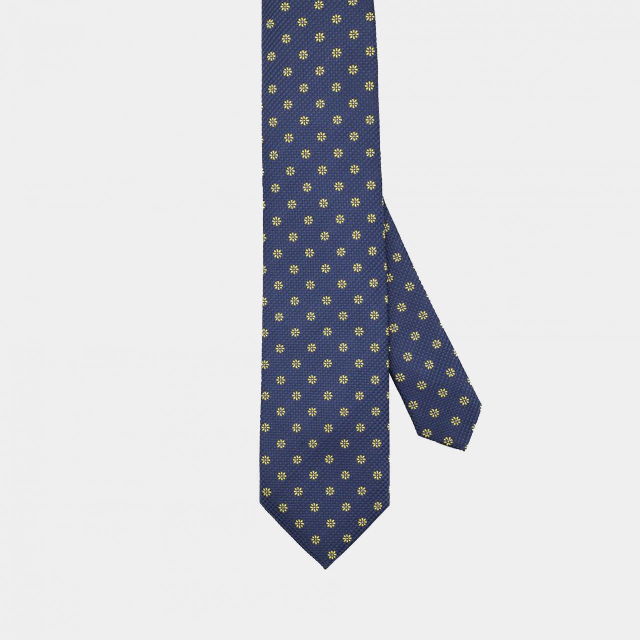 navy flower yellow necktie dgrie