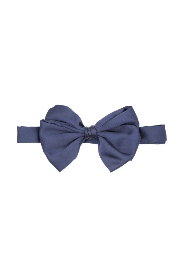 navy plain satin bowtie dgrie