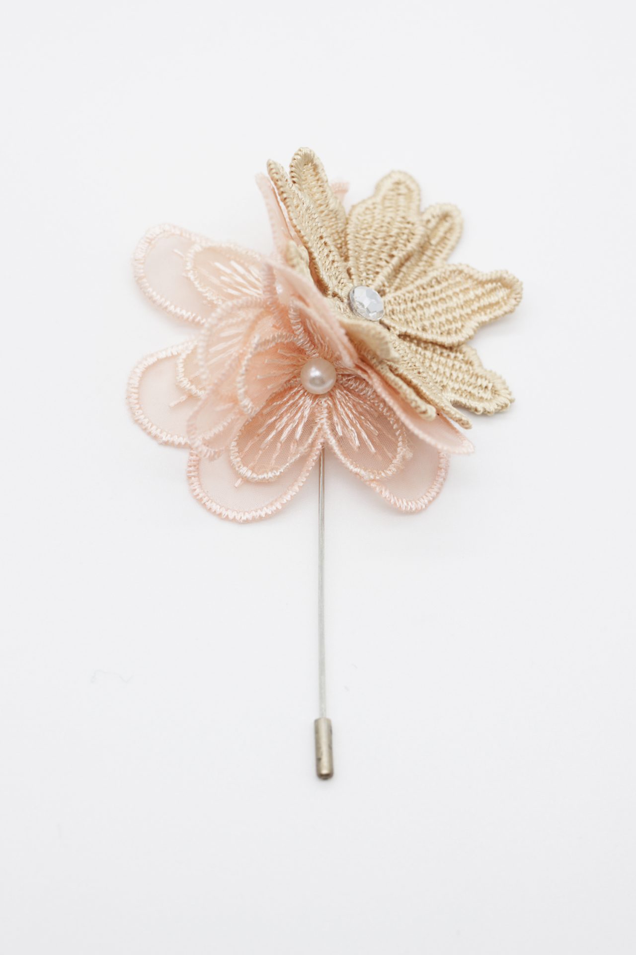 pink lace flower lapel pin dgrie