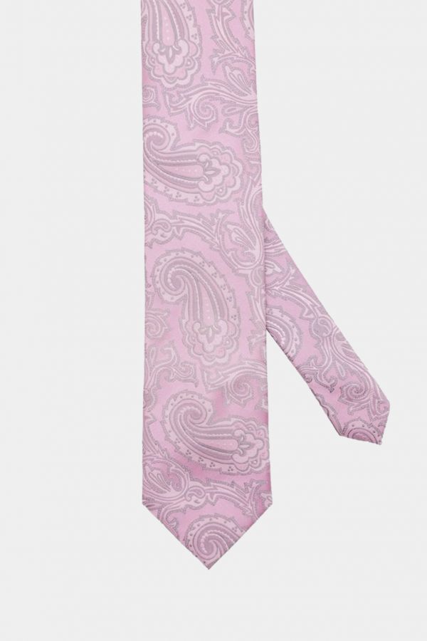 pink paisley necktie dgrie