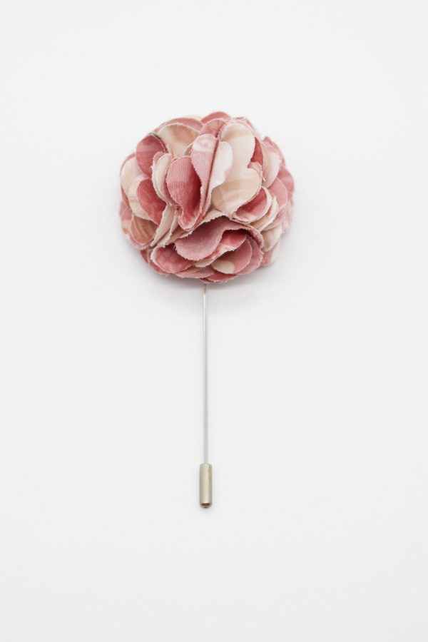 pink printed flower lapel pin dgrie