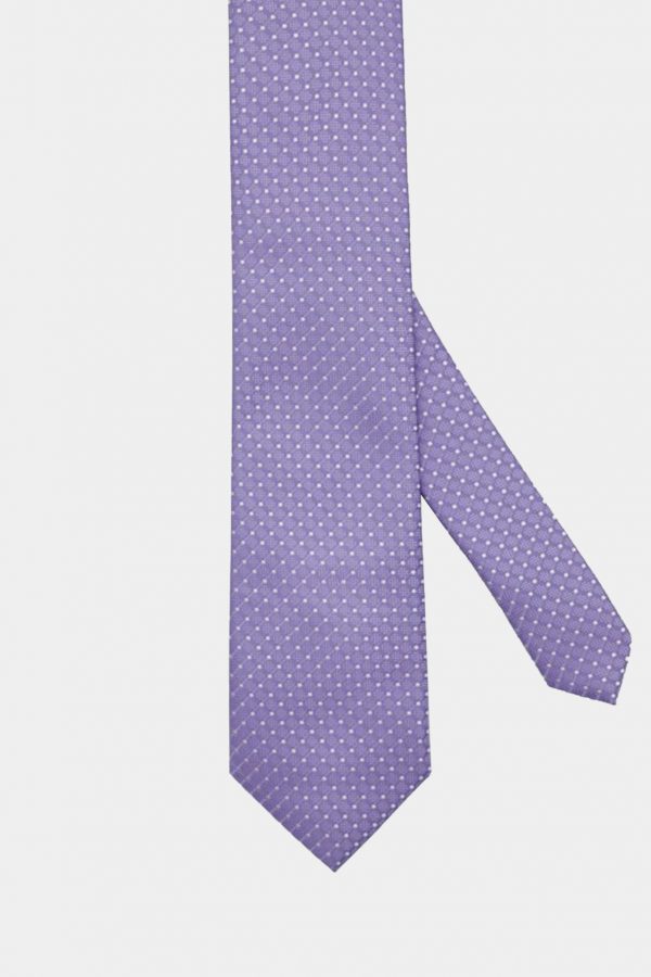 purple dot white necktie dgrie 2