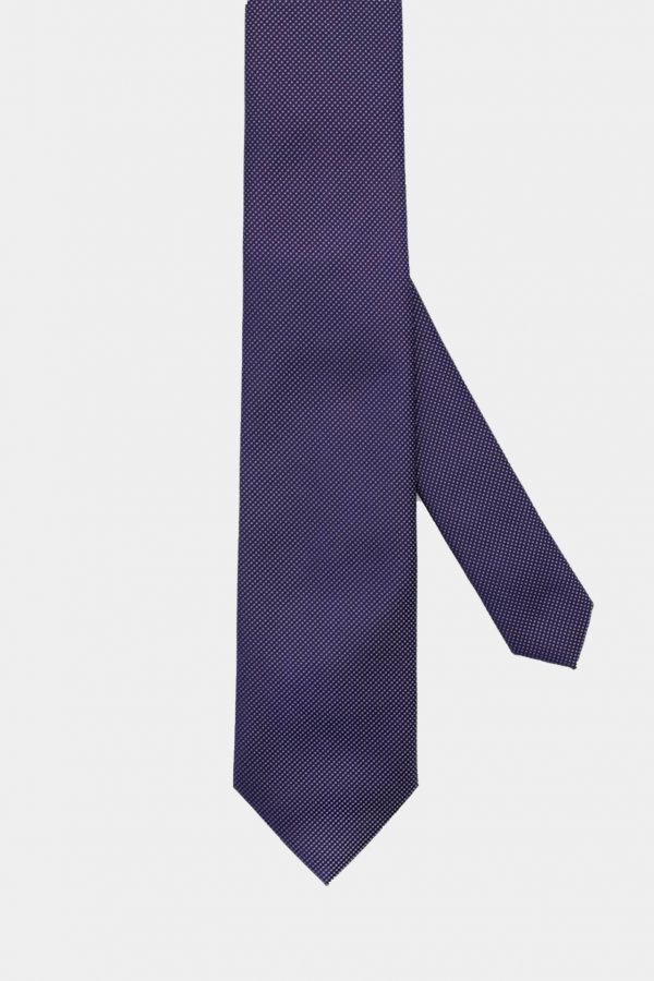 purple mini dot white necktie dgrie