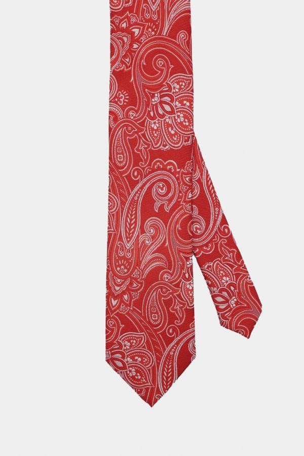 red big paisley necktie dgrie