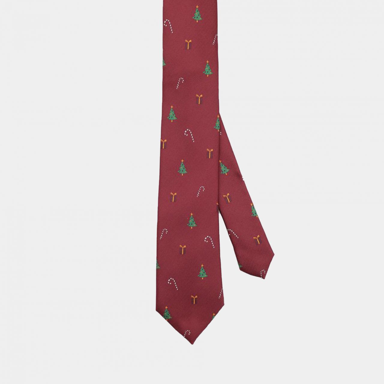 red burgundy christmas necktie dgrie 1