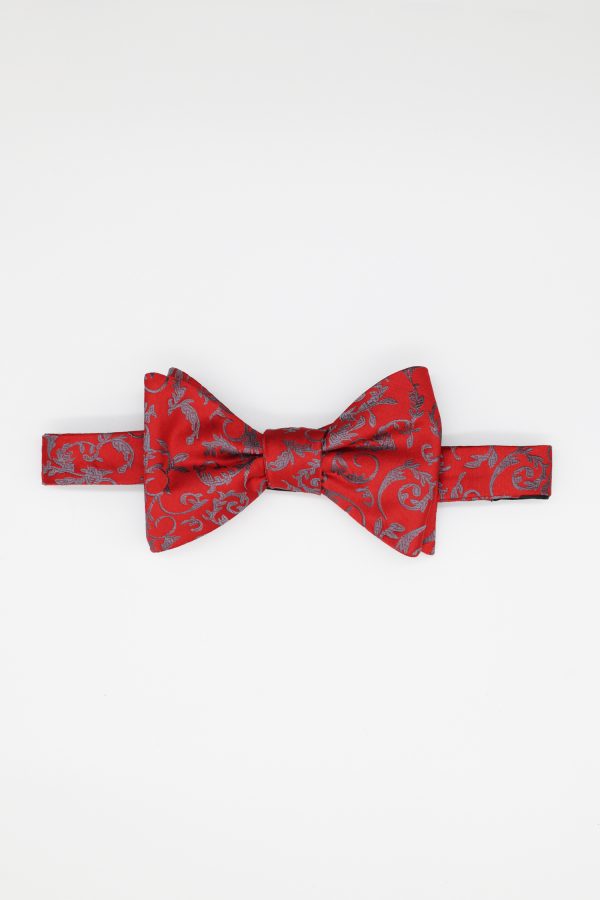 red flower grey bowtie dgrie