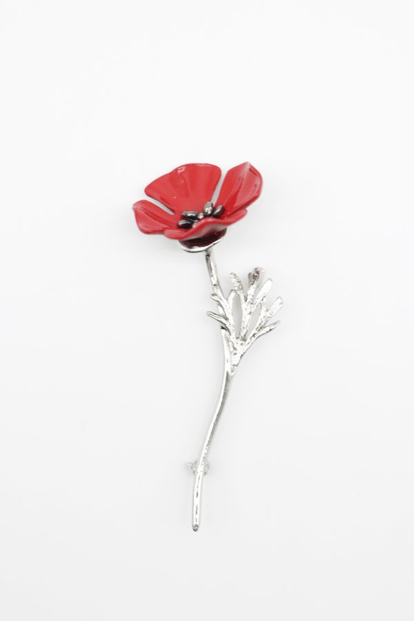 red flower silver brooch dgrie 1