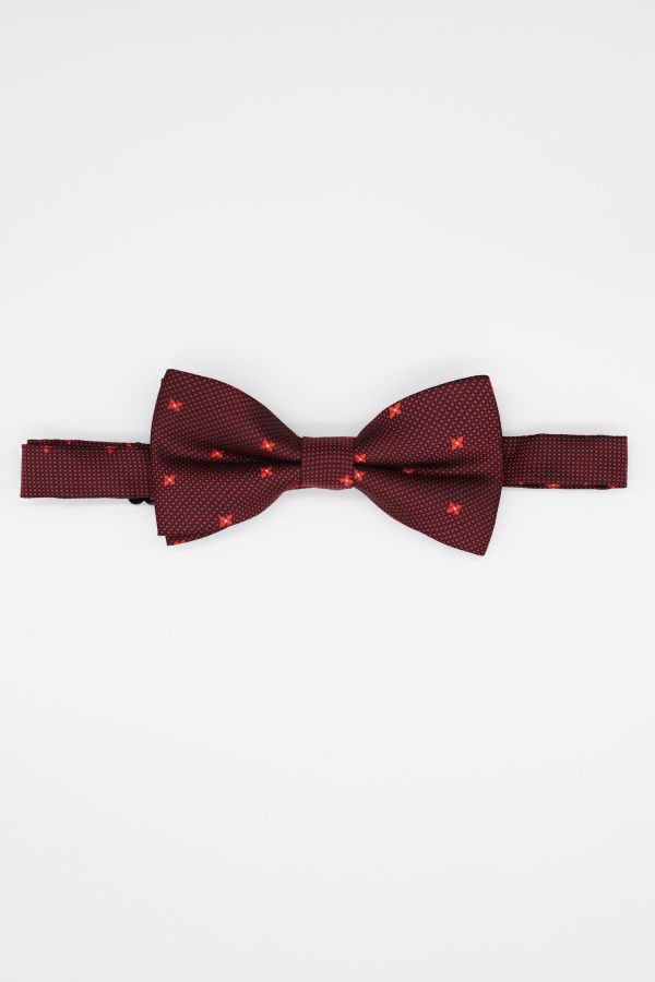 red mahogany flower bowtie dgrie