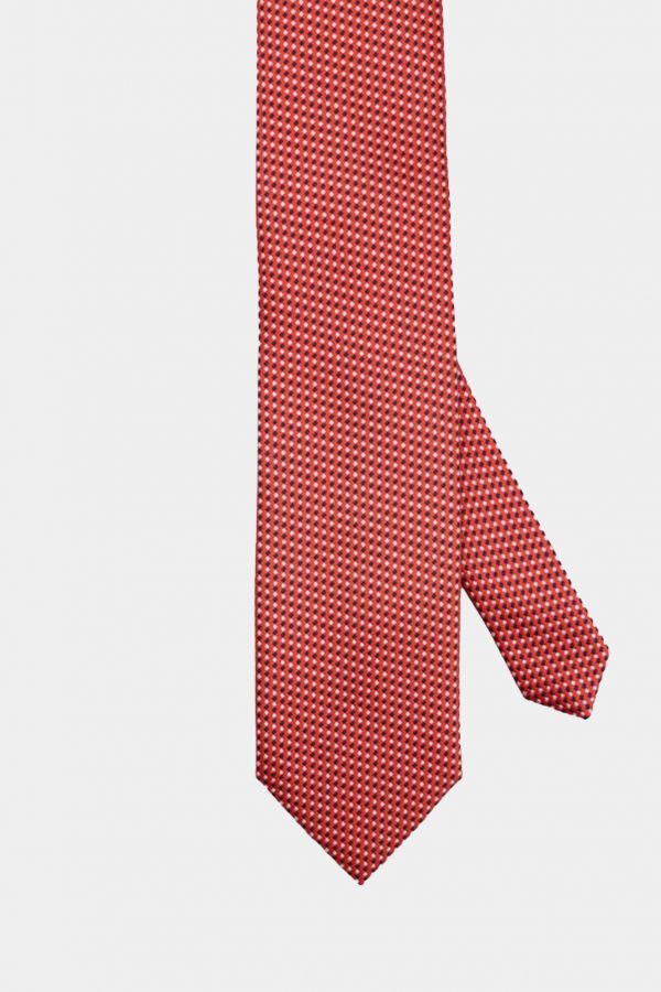 red mini dot whiteblue necktie dgrie
