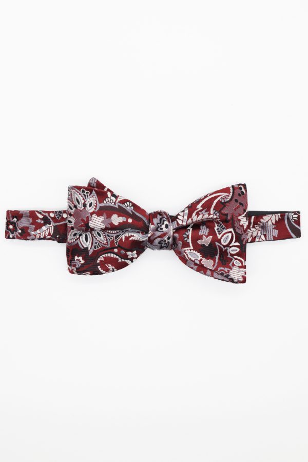 red paisley gray bowtie dgrie