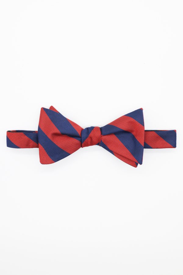 red pin stripe navy bowtie dgrie