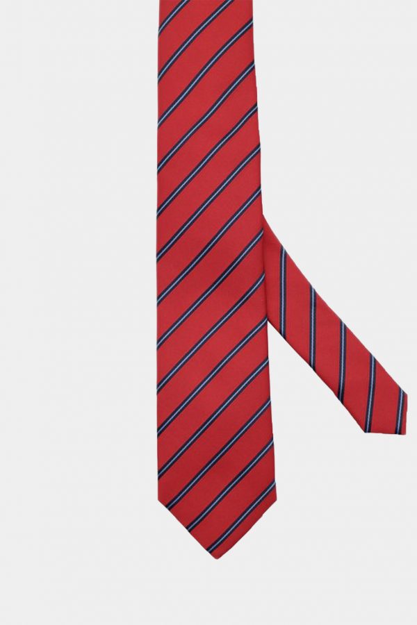 red pin stripe necktie dgrie