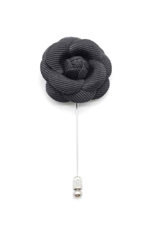 rose black lapel pin dgrie
