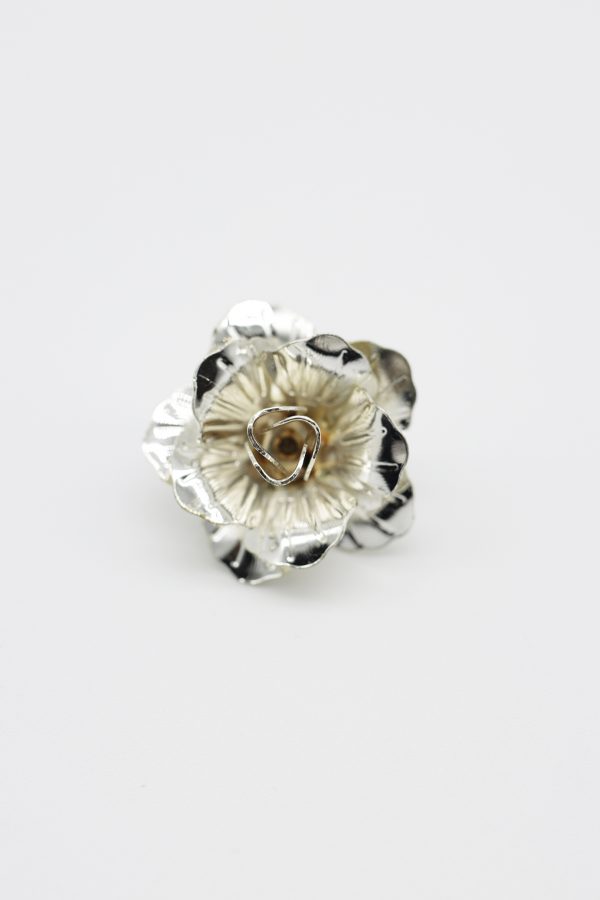 silver flower rose brooch dgrie