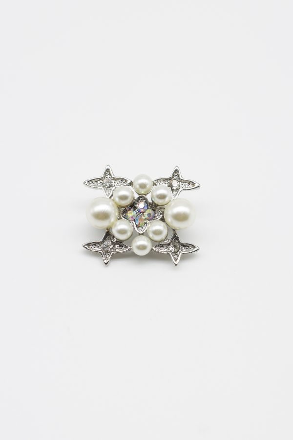 silver pearl star brooch dgrie