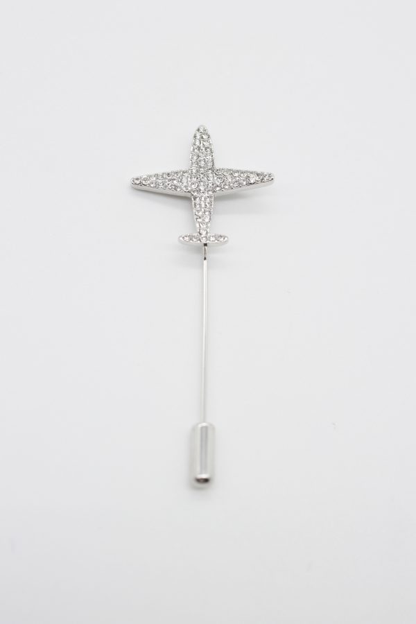 silver plane lapel pin dgrie